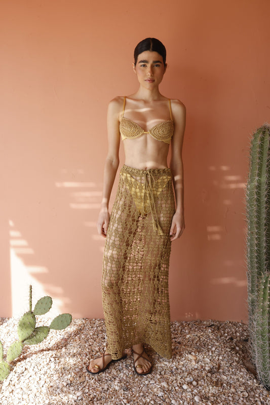 Jolotsu Long Skirt - Gold