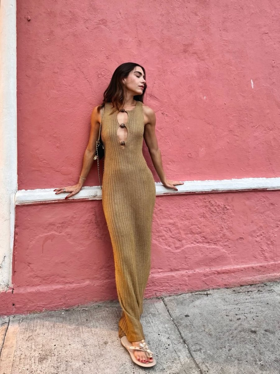 TAROA DRESS - GOLD - PALAA