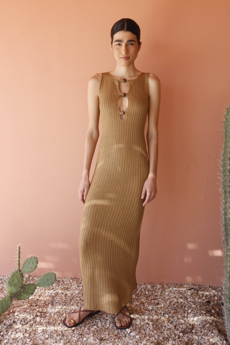 TAROA DRESS - GOLD - PALAA