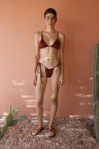 WOLUN BIKINI BOTTOM - RED WINE - PALAA