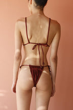 WOLUN BIKINI BOTTOM - RED WINE - PALAA